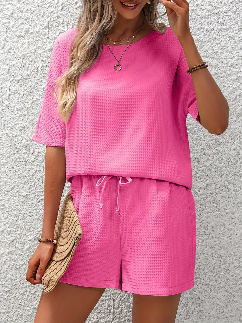 Solid Waffle Two-piece Set